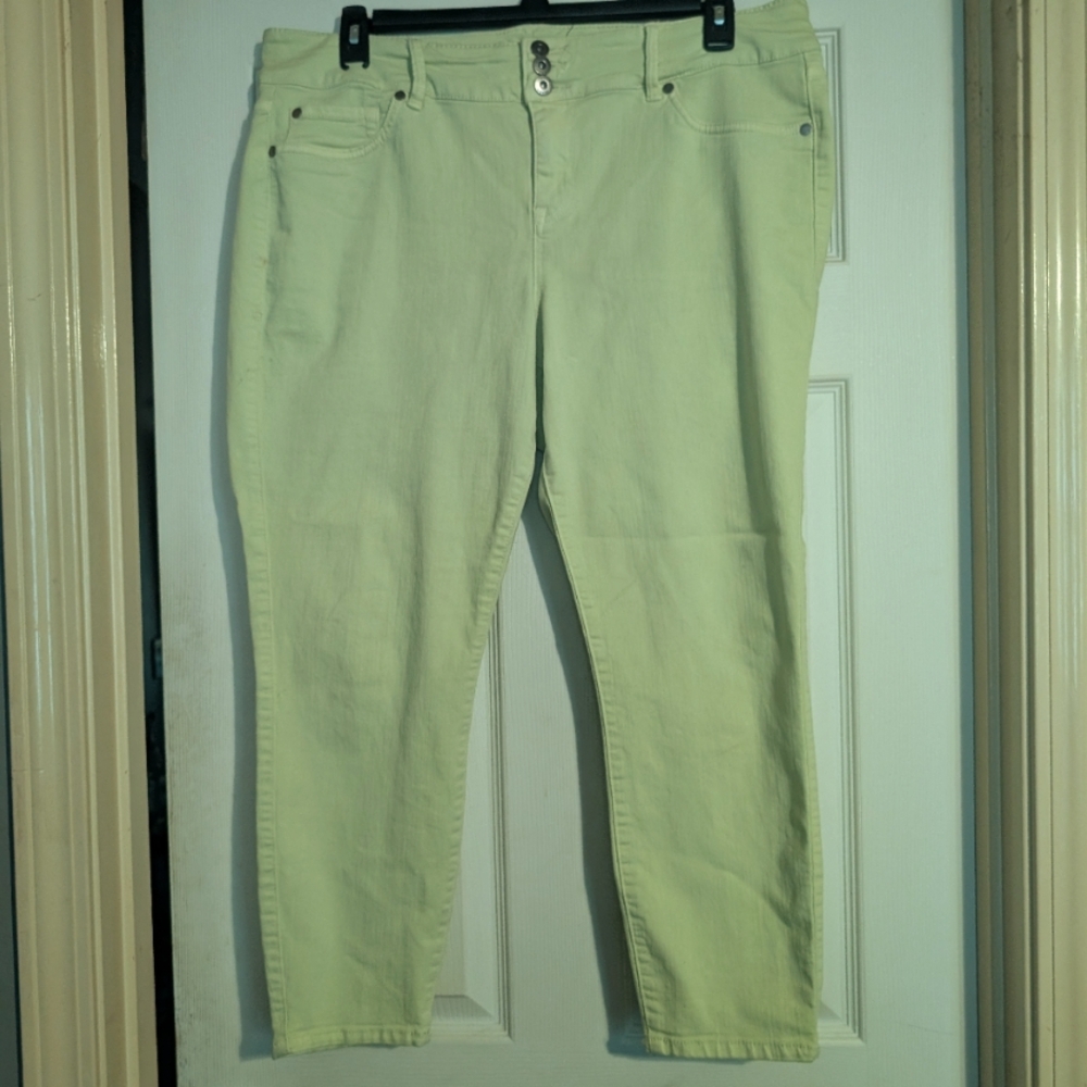 Torrid Light Green/Yellow Jeans